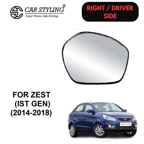 Product_Summary_Car_Styling_Orvm_Right_Driver_Side_Convex_Mirror_Glass_Sub_Mirror_Plate_Compatible_With_Tata_Zest_214_2018_Model_Non_Heated_Easy_Fit_Replacement_Clear_Wide_Angle_View