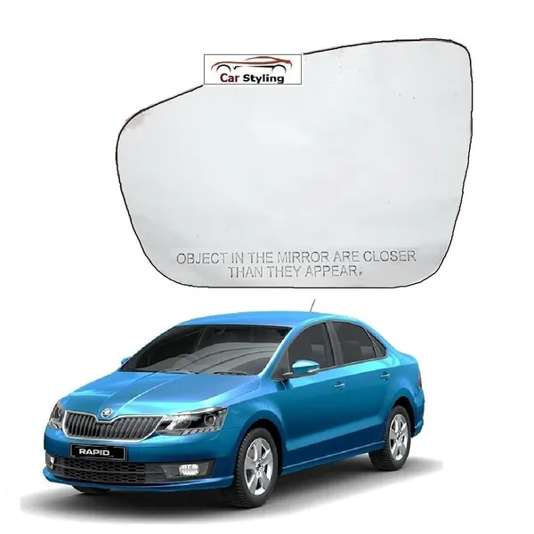 Left_Passenger_Side_View_Mirror_Glass_For_Skoda_Rapid_2017_2021_Model_Type_2_Pack_Of_01_Pcs