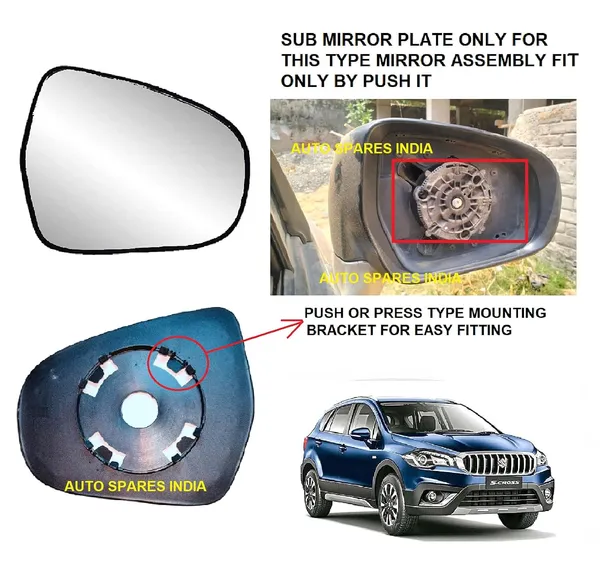 Right_Driver_Side_View_Sub_Mirror_Glass_Plate_Compatible_With_Maruti_S_Cross_1st_Gen_2015_2020_Model_Pack_Of_01_Pcs_Non_Heated