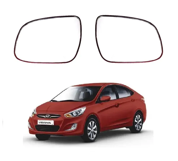 Orvm_Side_View_Mirror_Glass_Plate_For_Hyundai_Verna_Transform_2010_2011_Type_2_Model_Set_Of_2_Right_Left