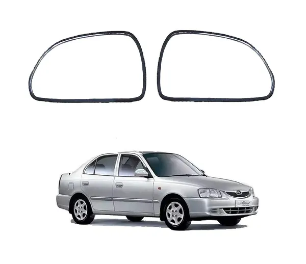 Orvm_Side_View_Mirror_Glass_Plate_For_Hyundai_Accent_1999_2011_Model_Set_Of_2_Right_Left