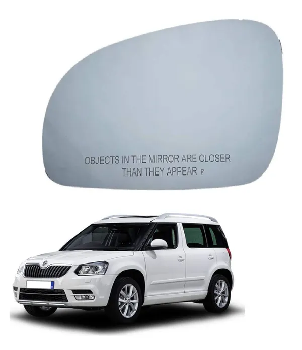 Orvm_Left_Passenger_Side_View_Mirror_Glass_Sub_Mirror_Plate_For_Skoda_Yeti_2010_2018_Year_Model_Non_Heated