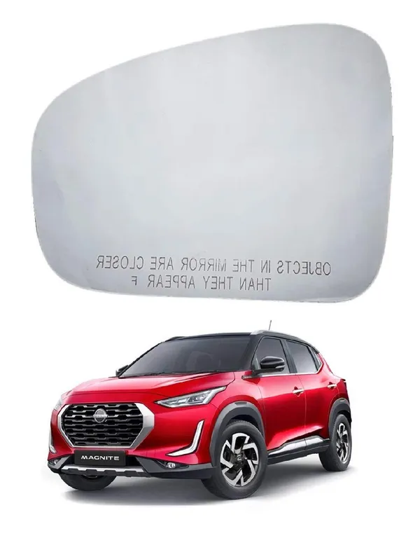 Orvm_Left_Passenger_Side_View_Mirror_Glass_Sub_Mirror_Plate_For_Nisan_Magnite_2020_2023_Model_Non_Heated