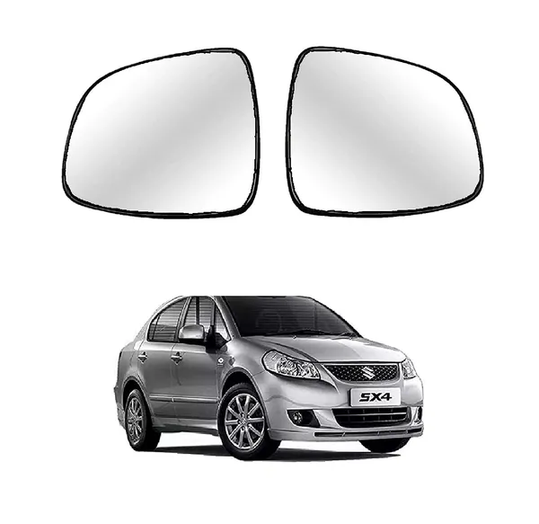 Orvm_Side_View_Mirror_Glass_Plate_For_Maurti_Suzuki_Sx4_2006_2012_Model_Type_1_Model_Set_Of_2_Right_Left