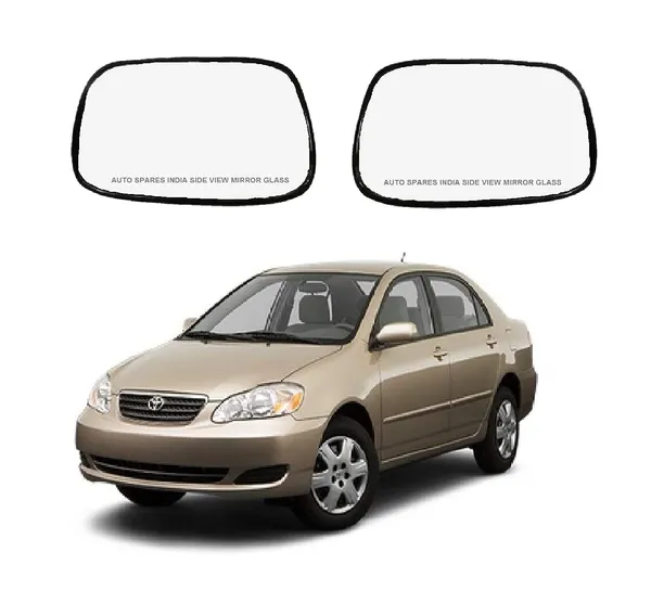 Orvm_Side_View_Mirror_Glass_Plate_For_Toyota_Corolla_2003_2008_Old_Model_Set_Of_2_Pcs_Right_Left