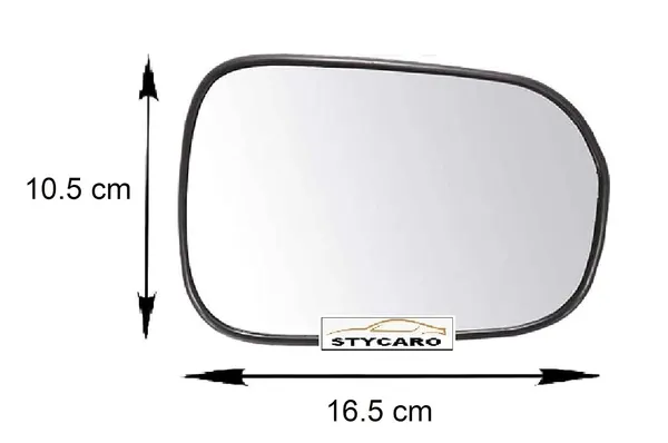 H_City_3rd_Gen_Orvm_Right_Driver_Side_Mirror_Glass_With_Sub_Plate