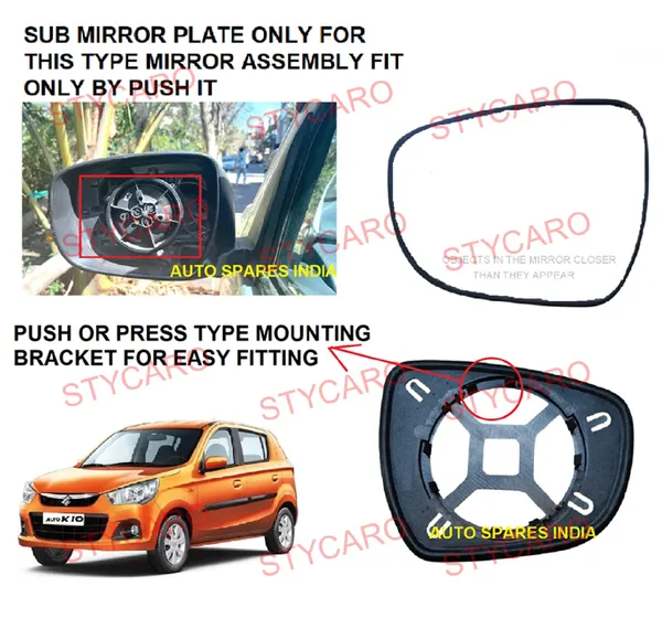 Alto_800_K10_2nd_Gen_Size_1_Orvm_Left_Side_Mirror_Glass_With_Sub_Plate