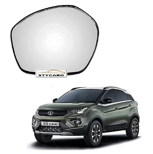 Nexon_Ist_Generation_Orvm_Left_Passenger_Side_Mirror_Glass_With_Sub_Plate