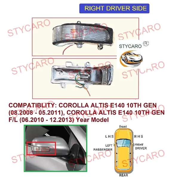 Corolla_Altis_10Th_Gen_Orvm_Right_Driver_Side_Mirror_Indicator_Light