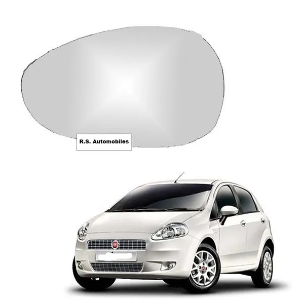 R_S_Automobiles_Left_Side_View_Mirror_Glass_For_Fiat_Punto_Non_Heated