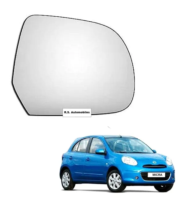 R_S_Automobiles_Driver_Right_Side_View_Sub_Mirror_Plate_Glass_For_Micra_2010_2018_All_Model_Qty_01_Pcs