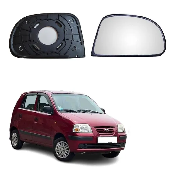 Santro_2nd_Gen_Size_1_Orvm_Right_Driver_Side_Mirror_Glass_With_Sub_Plate