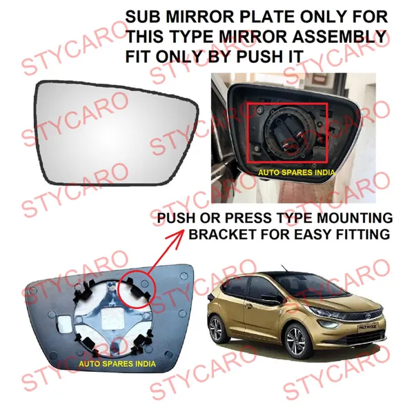 Stycaro_Tata_Altroz_1St_Gen_Type_1_Orvm_Right_Side_Mirror_Glass