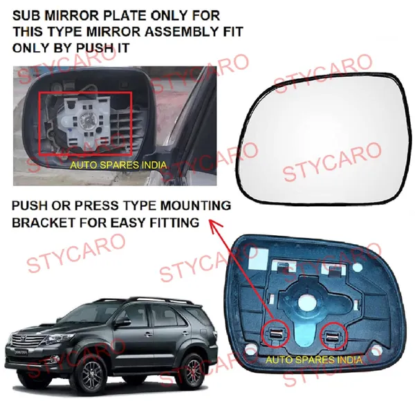 Fortuner_1st_Gen_2012_2017_Orvm_Left_Passenger_Side_Mirror_Glass_Sub_Plate