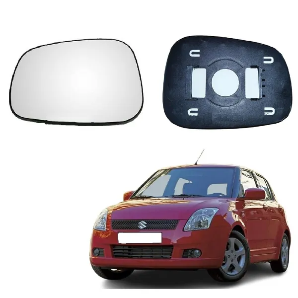 Swift_1st_Gen_Size_1_Orvm_Left_Passenger_Side_Mirror_Glass_With_Sub_Plate