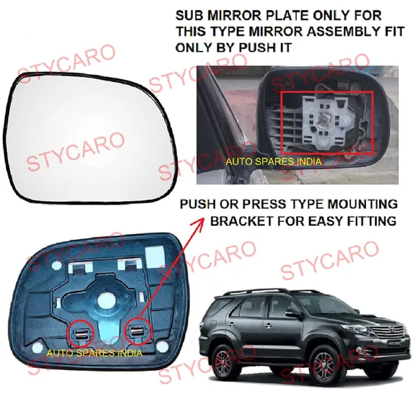Fortuner_1st_Gen_2012_2017_Orvm_Right_Driver_Side_Mirror_Glass_Sub_Plate