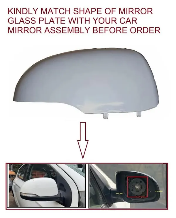 I20_Orvm_Right_Driver_Side_Mirror_Cover_With_Indicator_Cut_Wht