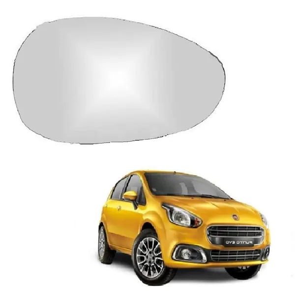 Punto_Orvm_Right_Driver_Side_Mirror_Glass_With_Sub_Plate