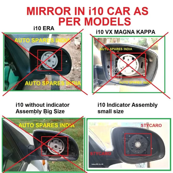 I10_Ist_Gen_Size_2_Orvm_Right_Driver_Side_Mirror_Glass_With_Sub_Plate