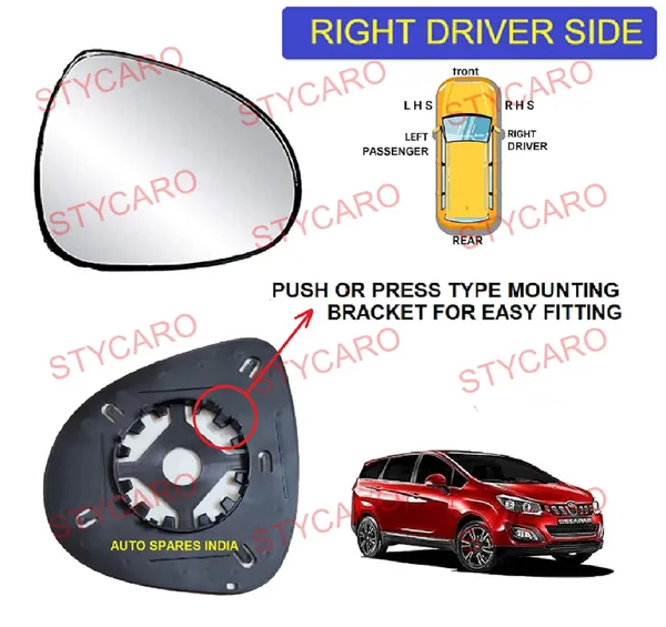 Marazzo_Orvm_Right_Driver_Side_Mirror_Glass_With_Sub_Plate