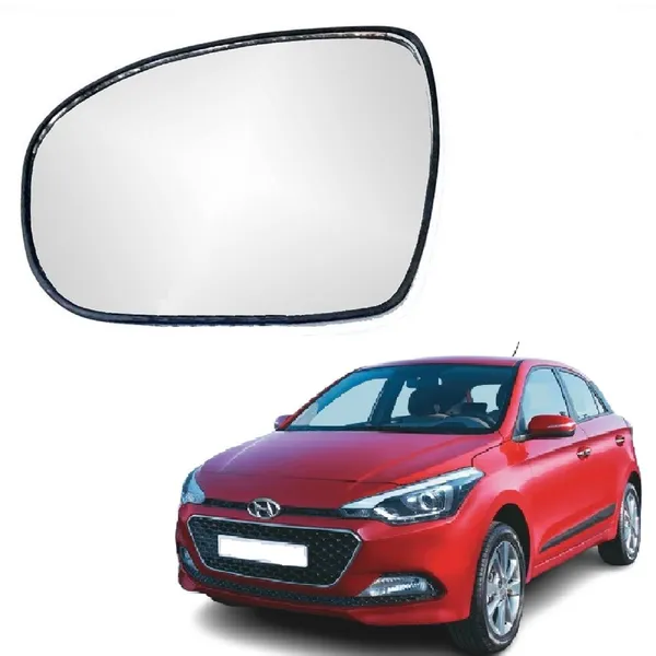 I20_2nd_Gen_Orvm_Left_Passenger_Side_Mirror_Glass_With_Sub_Plate