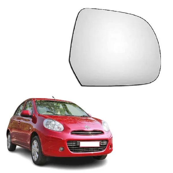Micra_Orvm_Right_Driver_Side_Mirror_Glass_With_Sub_Plate