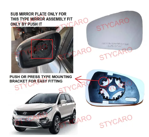 Hexa_Orvm_Left_Passenger_Side_Mirror_Glass_With_Sub_Plate