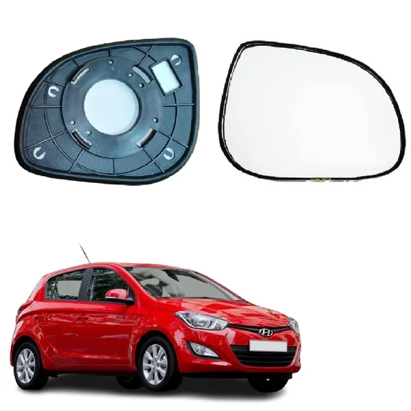 I20_Ist_Gen_F_L_Orvm_Right_Driver_Side_Mirror_Glass_With_Sub_Plate