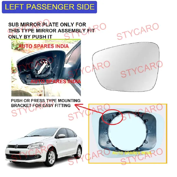 Vento_1st_Gen_Size_1_Orvm_Left_Passenger_Side_Mirror_Glass_With_Sub_Plate