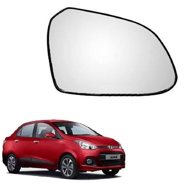 Xcent_Orvm_Right_Driver_Side_Mirror_Glass_With_Sub_Plate