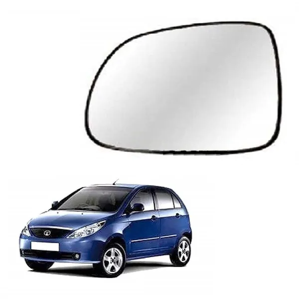 Indica_Vista_Orvm_Left_Passenger_Side_Mirror_Glass_With_Sub_Plate