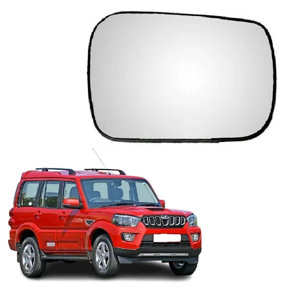Scorpio_3rd_Gen_Orvm_Right_Driver_Side_Mirror_Glass_With_Sub_Plate