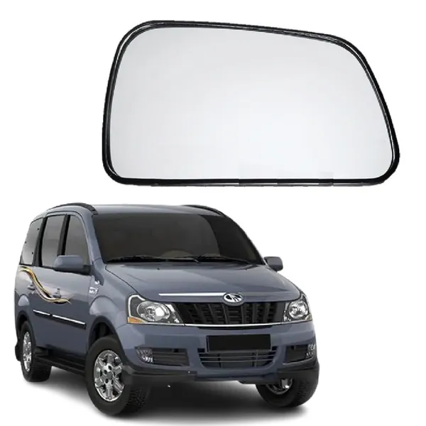 Xylo_Quanto_Orvm_Right_Driver_Side_Mirror_Glass_With_Sub_Plate