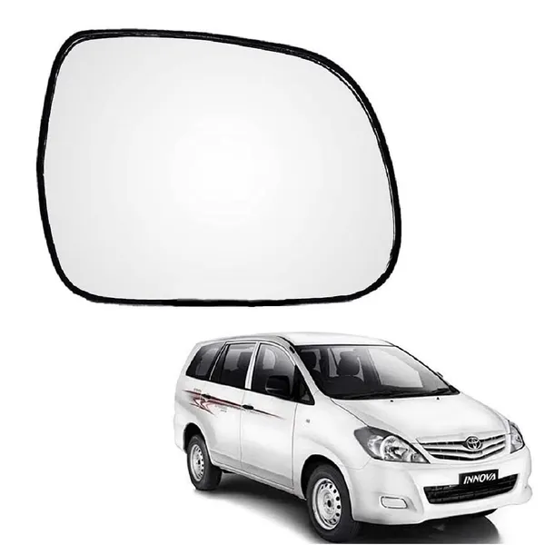 Innova_1st_Gen_Orvm_Right_Driver_Side_Mirror_Glass_With_Sub_Plate