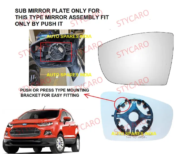 Ford_Ecosport_Orvm_Left_Passenger_Side_Mirror_Glass_With_Sub_Plate