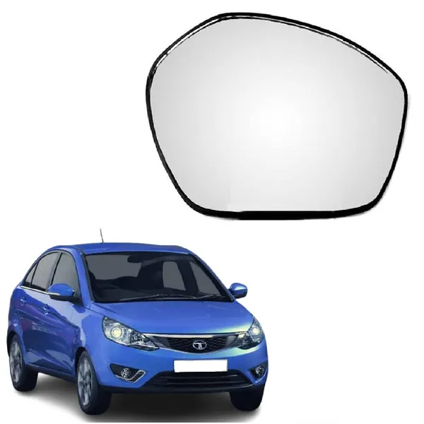 Zest_Orvm_Right_Driver_Side_Mirror_Glass_With_Sub_Plate