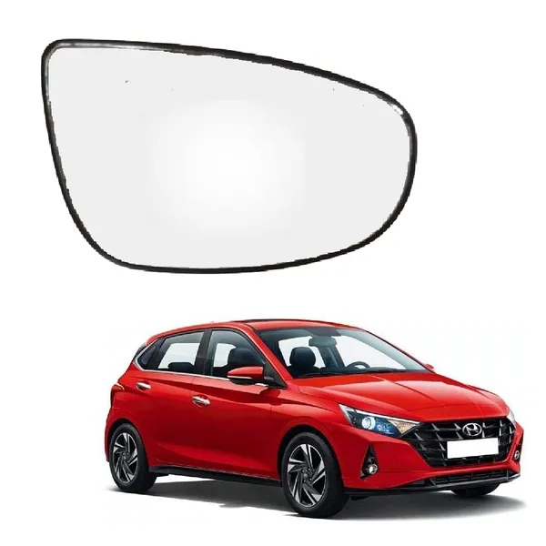 I20_3rd_Gen_N_Line_Orvm_Right_Driver_Side_Mirror_Glass_With_Sub_Plate