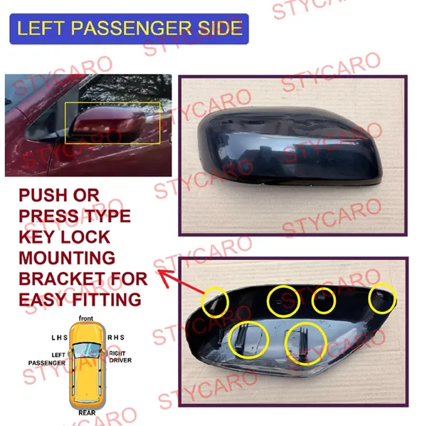 H_City_3rd_Gen_Orvm_Right_Driver_Side_Mirror_Cover_No_Indicator_Cut_Blk