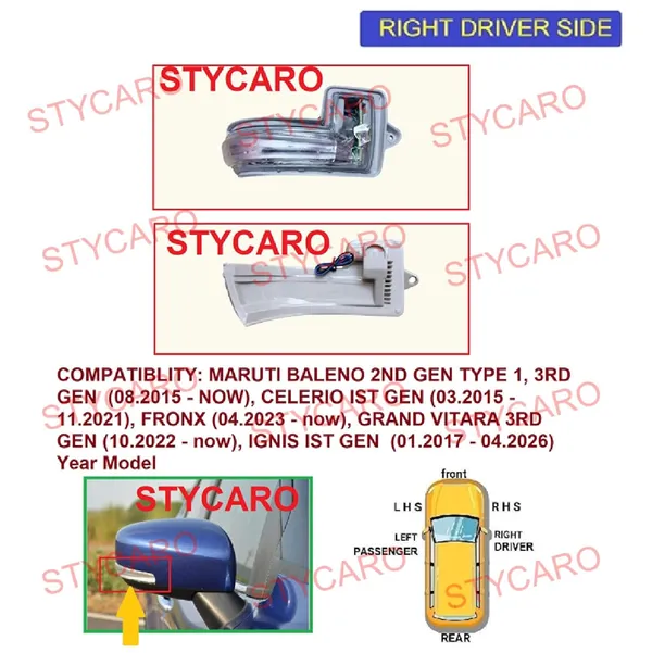 Celerio_1st_Gen_Orvm_Right_Driver_Side_Mirror_Indicator_Light