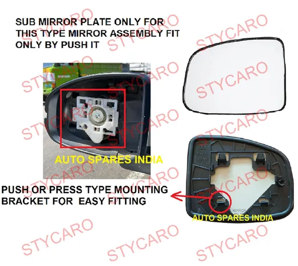 Amaze_1st_Gen_Size_3_Orvm_Left_Passenger_Side_Mirror_Glass_With_Sub_Plate