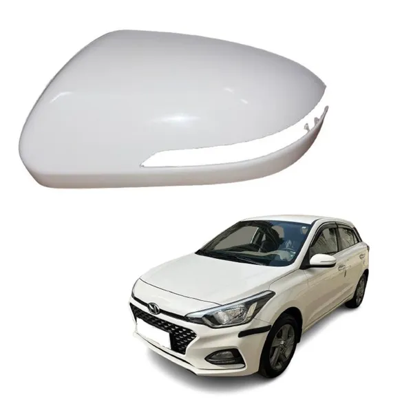 I20_2nd_Gen_Left_Passenger_Side_Mirror_Cover_With_Indicator_Cut_Wht