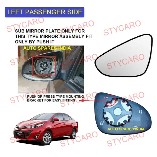 Toyota_Yaris_Orvm_Left_Passenger_Side_Mirror_Glass_With_Sub_Plate