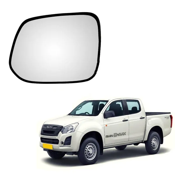 Isuzu_D_Max_1st_Gen_Orvm_Left_Passenger_Side_Mirror_Glass_With_Sub_Plate