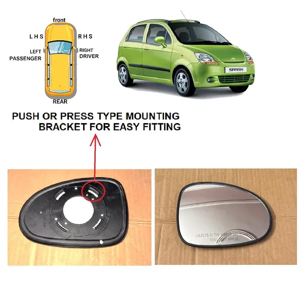 Spark_Orvm_Left_Passenger_N_Right_Driver_Side_Mirror_Glass_With_Sub_Plate