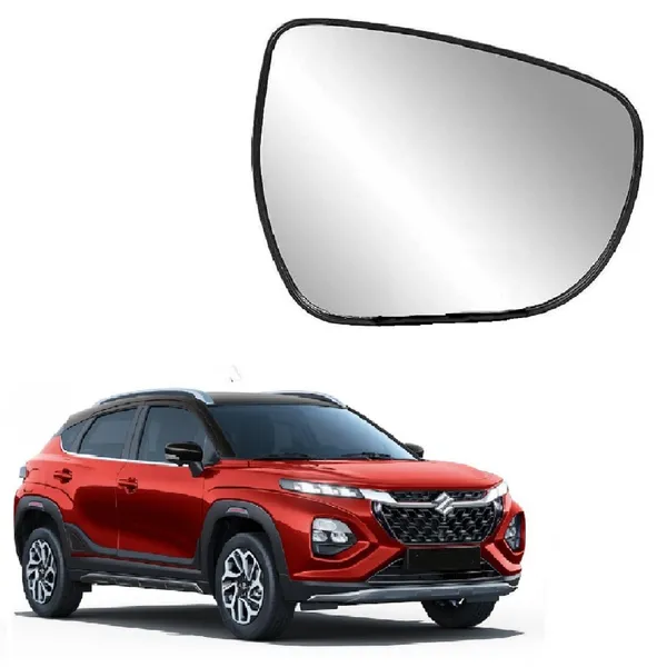 Fronx_Orvm_Right_Driver_Side_Mirror_Glass_With_Sub_Plate