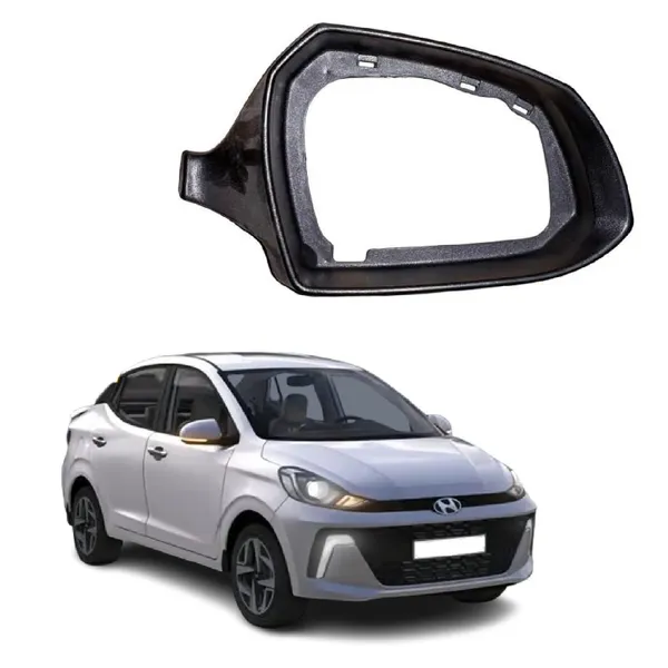 Product_Summary_Hyn_Aura_Orvm_Right_Driver_Side_Mirror_Ring_2020_2024_Year_Model_Orvm_Mirror_Front_Bezel_Trim_Cover_Cap_Ring_Abs_Set_Of_01_Black