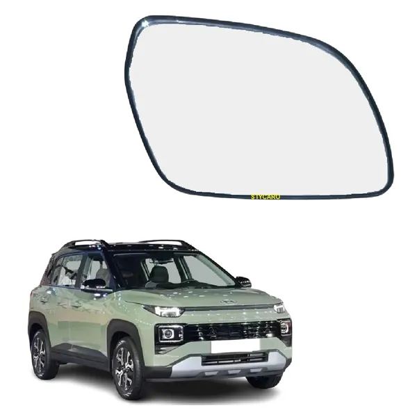 Hyn_Exter_Orvm_Right_Driver_Side_Mirror_Glass_With_Sub_Plate