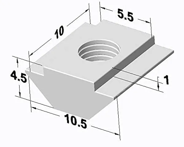 Param_Automation_T_Nut_M4_Threaded_Pre_Assembly_T_Nut_For_20x20_Aluminum_Extrusions_Aluminum_Profile_Qty_50_Pcs_M4_50pcs_Pre_Assembly