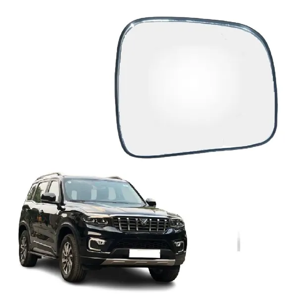 Scorpio_N_Orvm_Right_Driver_Side_Mirror_Glass_With_Sub_Plate