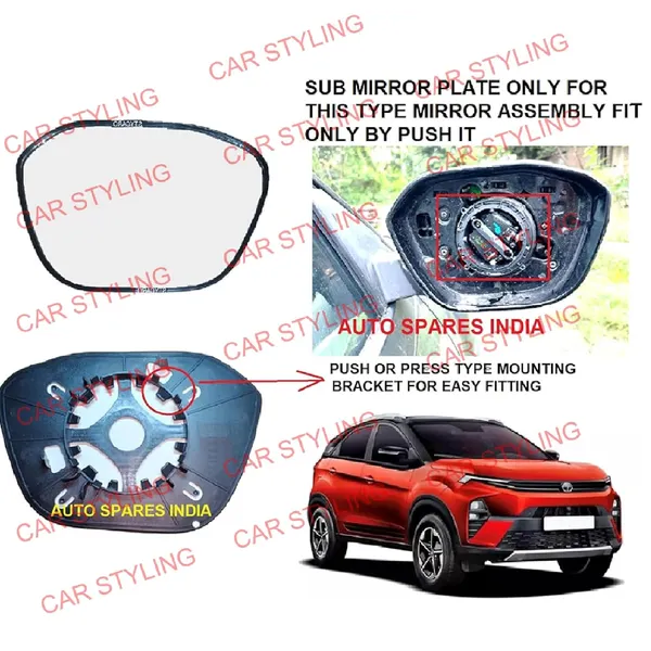 Cs_Nexon_2nd_Gen_Size_2_Orvm_Right_Driver_Side_Mirror_Glass_Sub_Plate